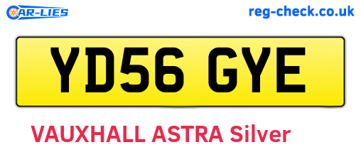 YD56GYE are the vehicle registration plates.