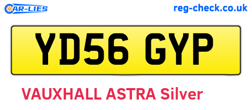 YD56GYP are the vehicle registration plates.