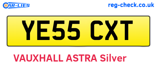 YE55CXT are the vehicle registration plates.