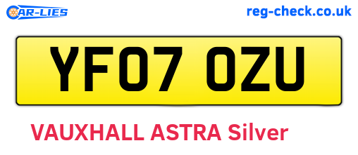 YF07OZU are the vehicle registration plates.