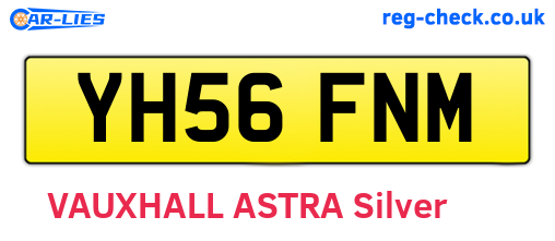 YH56FNM are the vehicle registration plates.