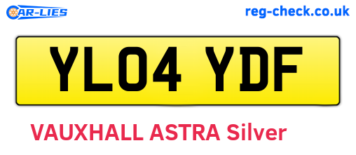 YL04YDF are the vehicle registration plates.