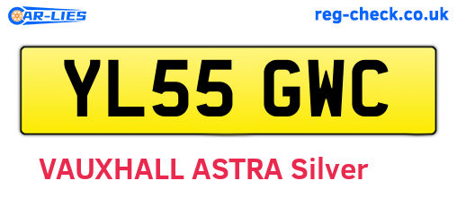 YL55GWC are the vehicle registration plates.