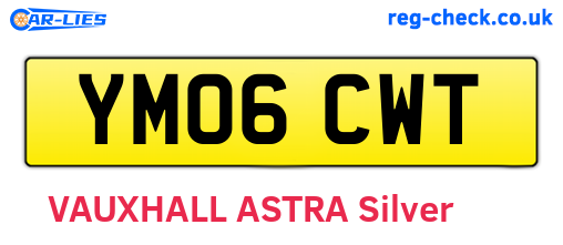 YM06CWT are the vehicle registration plates.