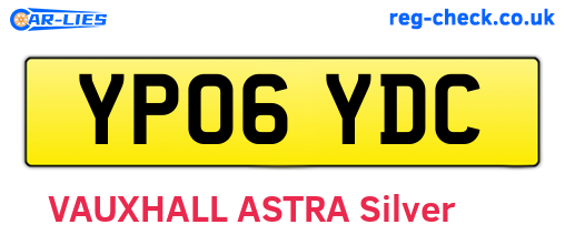 YP06YDC are the vehicle registration plates.