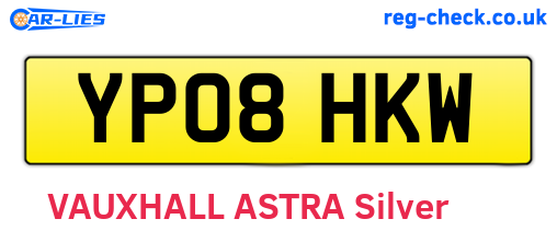 YP08HKW are the vehicle registration plates.