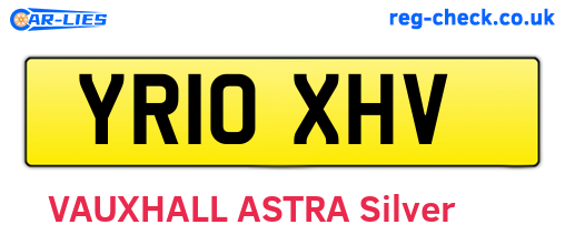 YR10XHV are the vehicle registration plates.