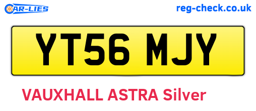 YT56MJY are the vehicle registration plates.