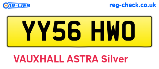 YY56HWO are the vehicle registration plates.