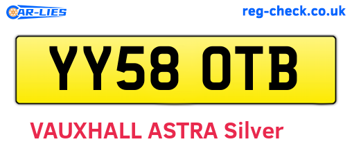 YY58OTB are the vehicle registration plates.
