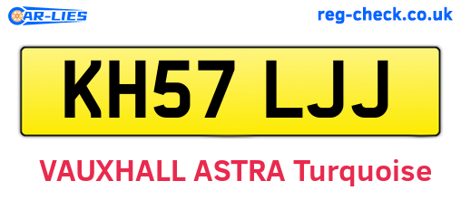 KH57LJJ are the vehicle registration plates.