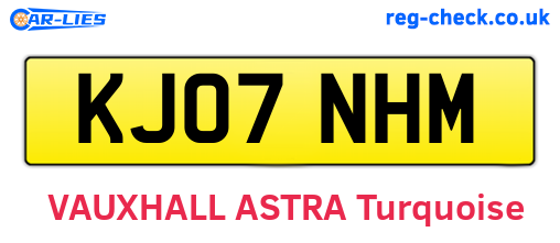 KJ07NHM are the vehicle registration plates.