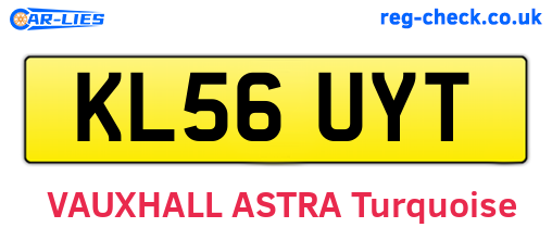 KL56UYT are the vehicle registration plates.