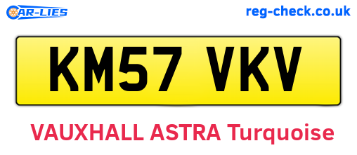 KM57VKV are the vehicle registration plates.