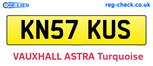 KN57KUS are the vehicle registration plates.