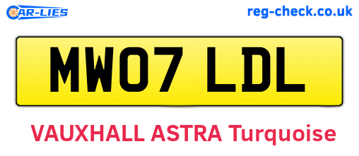 MW07LDL are the vehicle registration plates.