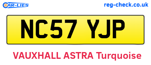 NC57YJP are the vehicle registration plates.