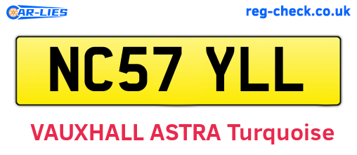 NC57YLL are the vehicle registration plates.