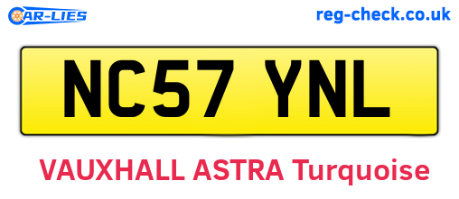 NC57YNL are the vehicle registration plates.