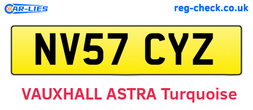 NV57CYZ are the vehicle registration plates.