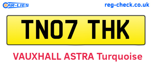 TN07THK are the vehicle registration plates.