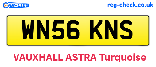 WN56KNS are the vehicle registration plates.