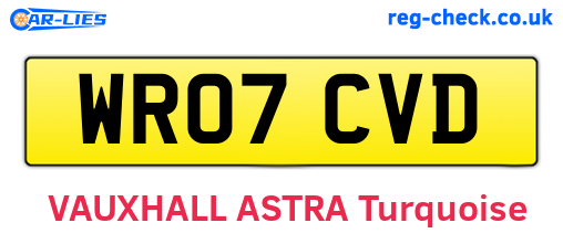 WR07CVD are the vehicle registration plates.