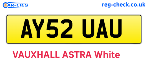AY52UAU are the vehicle registration plates.