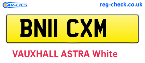 BN11CXM are the vehicle registration plates.