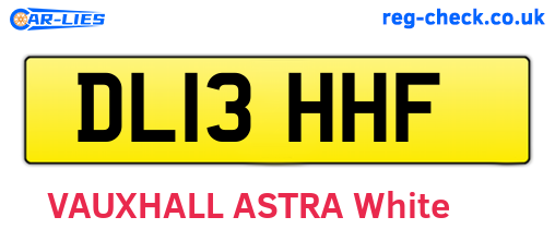 DL13HHF are the vehicle registration plates.