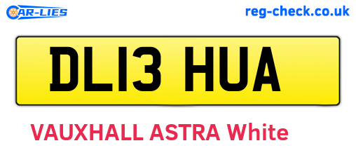 DL13HUA are the vehicle registration plates.
