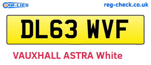 DL63WVF are the vehicle registration plates.