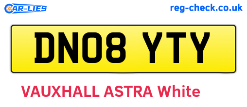 DN08YTY are the vehicle registration plates.