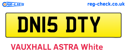 DN15DTY are the vehicle registration plates.