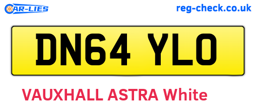 DN64YLO are the vehicle registration plates.