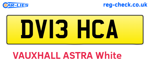 DV13HCA are the vehicle registration plates.