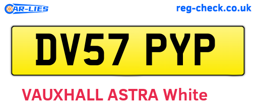 DV57PYP are the vehicle registration plates.
