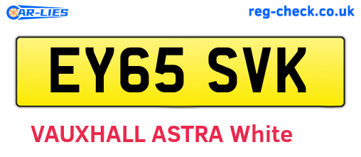 EY65SVK are the vehicle registration plates.