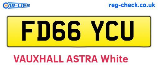 FD66YCU are the vehicle registration plates.