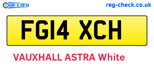FG14XCH are the vehicle registration plates.