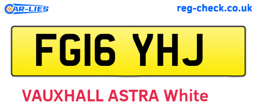 FG16YHJ are the vehicle registration plates.