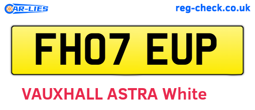 FH07EUP are the vehicle registration plates.