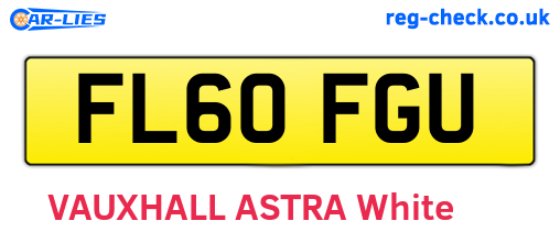 FL60FGU are the vehicle registration plates.