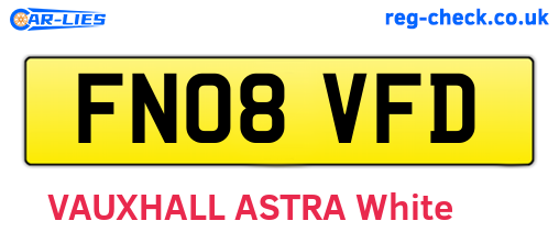FN08VFD are the vehicle registration plates.