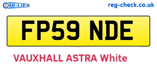FP59NDE are the vehicle registration plates.