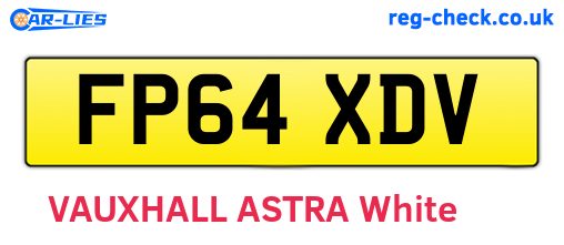 FP64XDV are the vehicle registration plates.