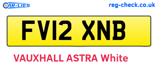 FV12XNB are the vehicle registration plates.