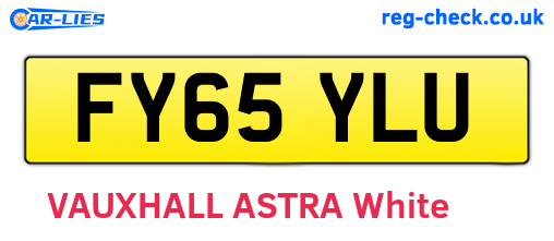 FY65YLU are the vehicle registration plates.