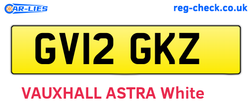 GV12GKZ are the vehicle registration plates.