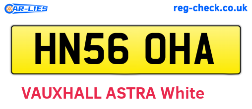 HN56OHA are the vehicle registration plates.